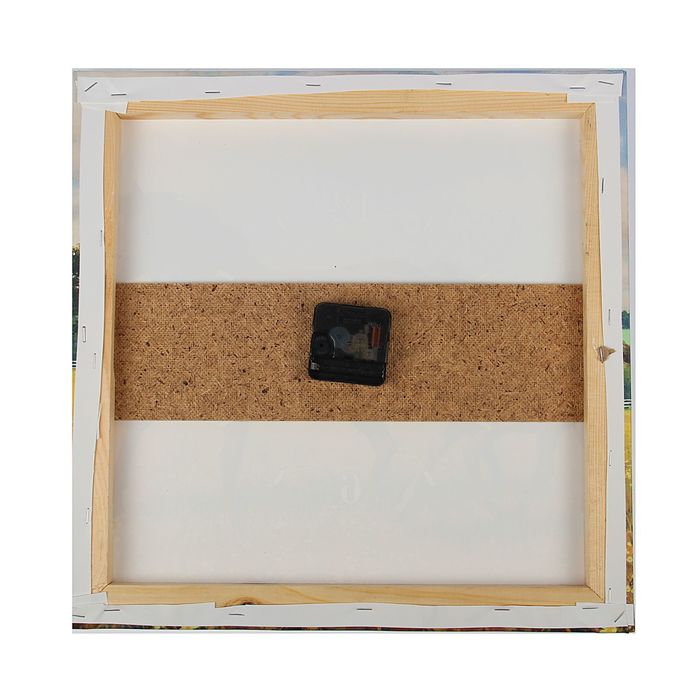 Часы настенные на холсте "Конь и жеребенок", 40х40 см