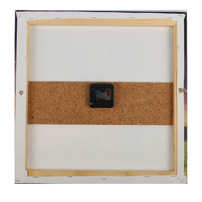 Часы настенные на холсте "Вороной конь", 40х40 см