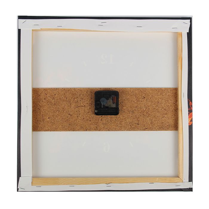 Часы настенные на холсте "Огненный лев", 40х40 см