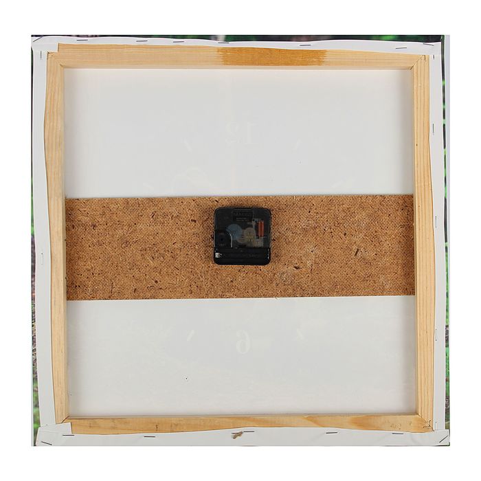 Часы настенные на холсте "Медвежья семейка", 40х40 см