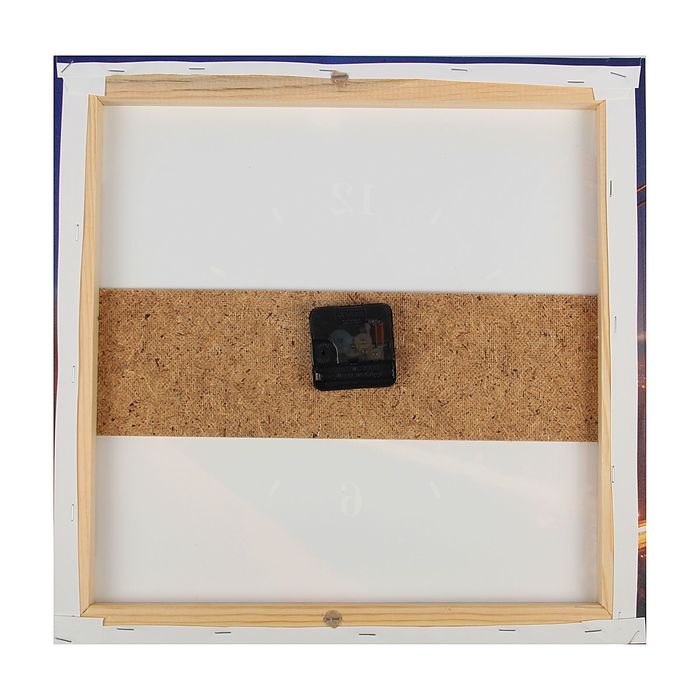 Часы настенные на холсте "Светящийся мост", 40х40 см