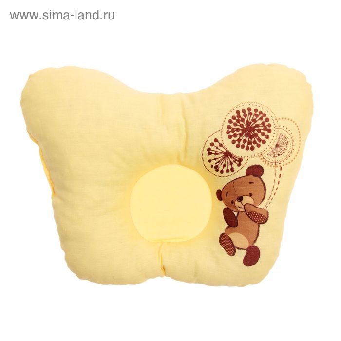 Подушка анатомическая «Шоколадный мишка», 20х25 см, цвет МИКС