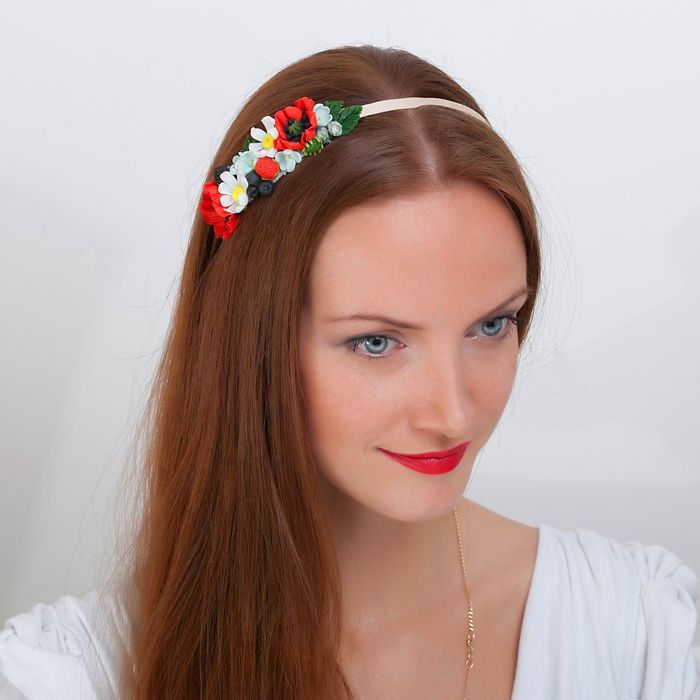 Ободок для волос ручной работы "Лесная гармония"