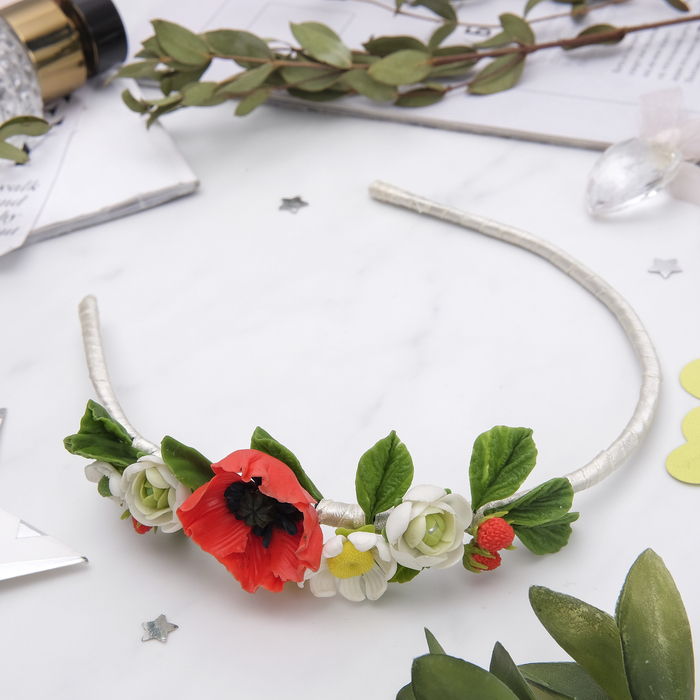 Ободок для волос ручной работы "Изумление"
