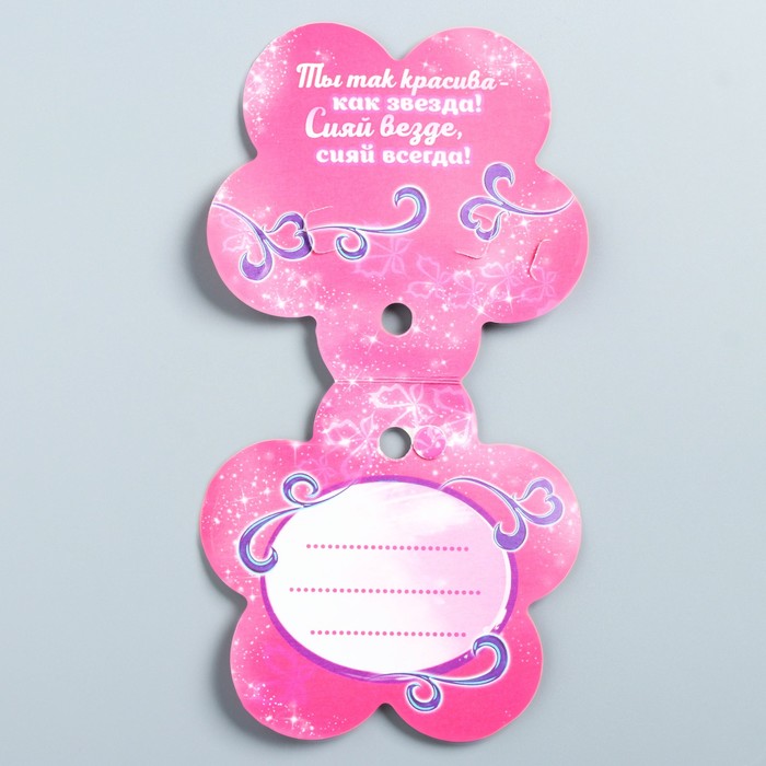 Заколка для волос с бантом (набор 2 шт) "Ты круче всех" феи Винкс