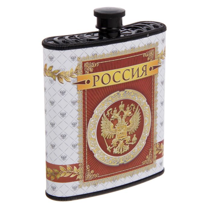 Набор фляжка с брелоком "Россия", 210 мл
