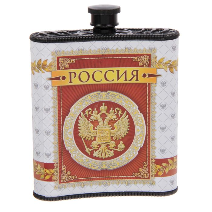 Набор фляжка с брелоком "Россия", 210 мл