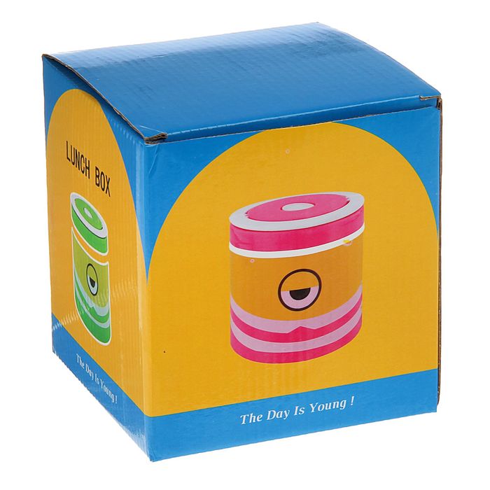 Ланч-бокс 1.2 л «Циклоп», с ручкой, внутри металл, микс, 13х14 см