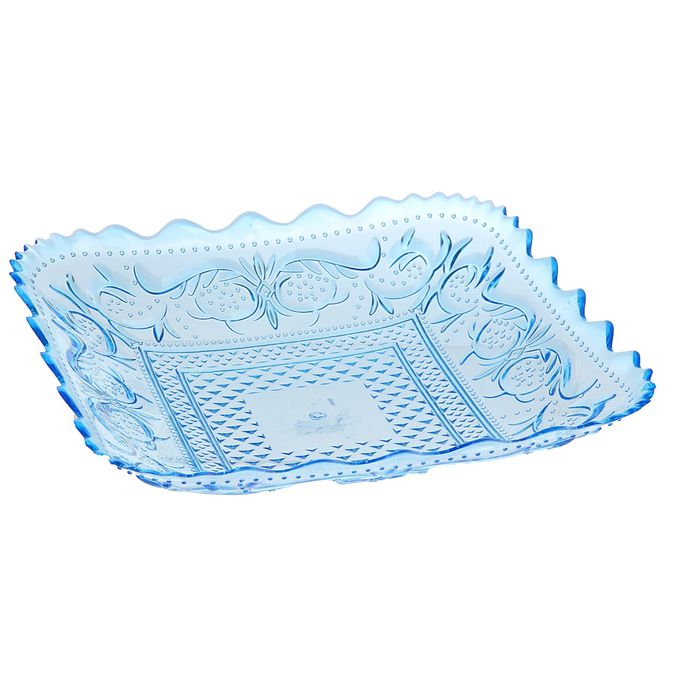 Блюдо квадратное 21х4 см "Узоры", цвета МИКС