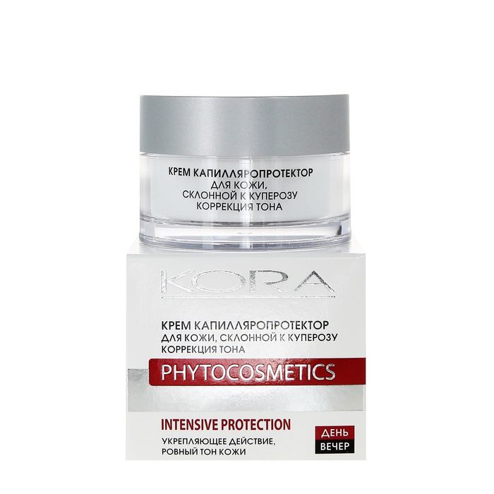 Крем для лица Kora "Капилляропротектор. Коррекция тона" для кожи, склонной к куперозу, 50 мл