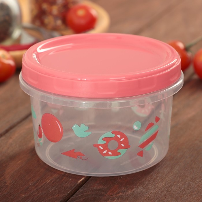 Набор банок для сыпучих продуктов 3 шт 0,5 л "Сладости", цвета МИКС