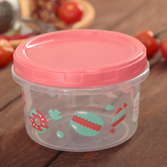 Набор банок для сыпучих продуктов 3 шт 0,5 л "Сладости", цвета МИКС