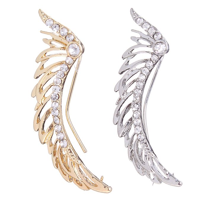 Серьга "Каффа" крылышко, цвет МИКС