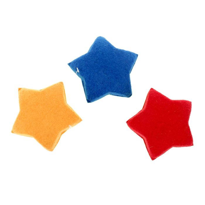 Игрушка жевательная для собак "Звезда", войлок на пластиковом каркасе, микс