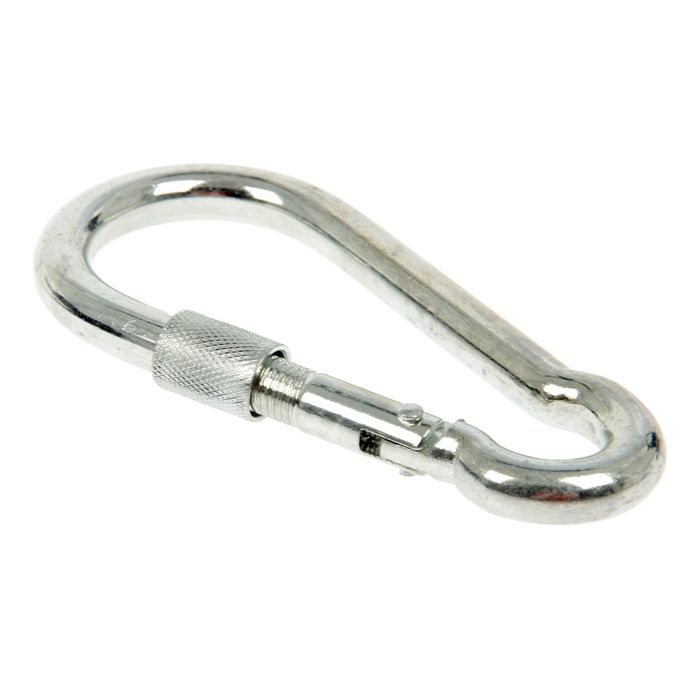 Карабин с фиксатором, 12 х 5,8 см