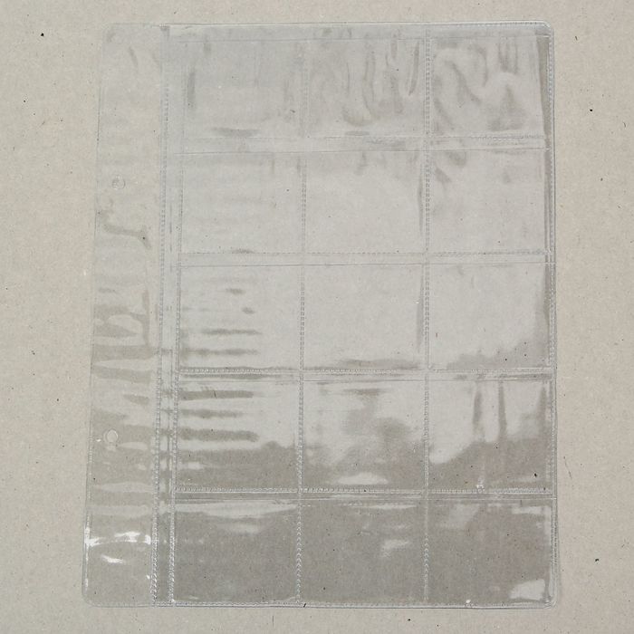 Лист для монет, 15 ячеек