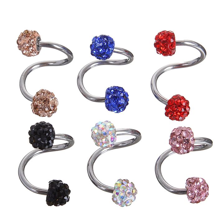 Твистер в бровь, шамбала, цвет чёрный, фасовка 12шт