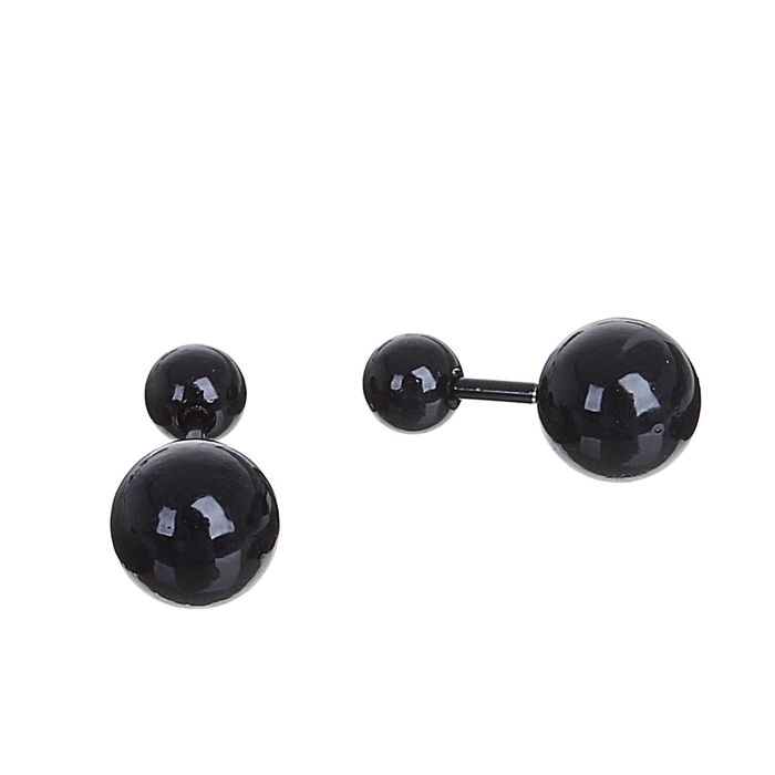 Пирсинг в бровь, микробанан, набор 2шт, цвет черный, фас 12 пар