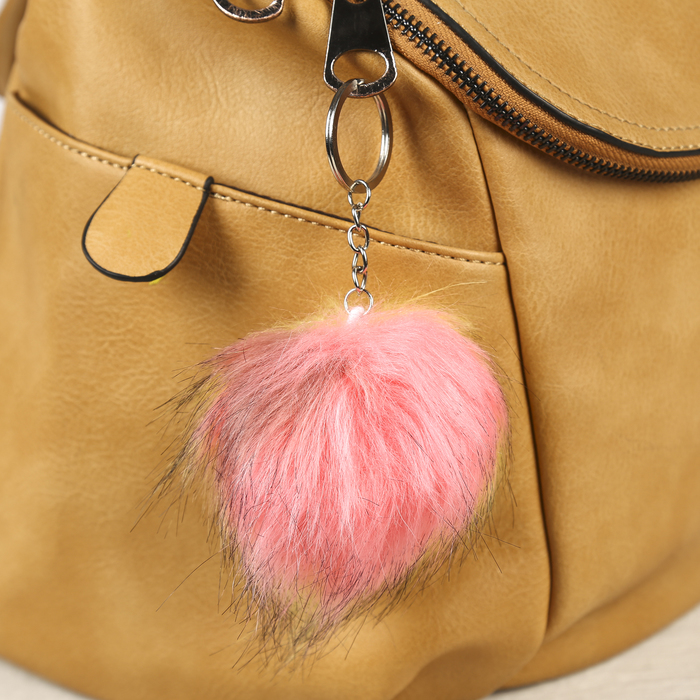 Брелок-пушистик "Цветной помпон", МИКС