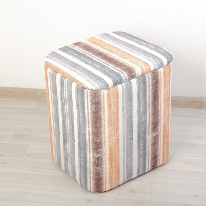 Пуф-короб 39х34х46 см "Полосы"