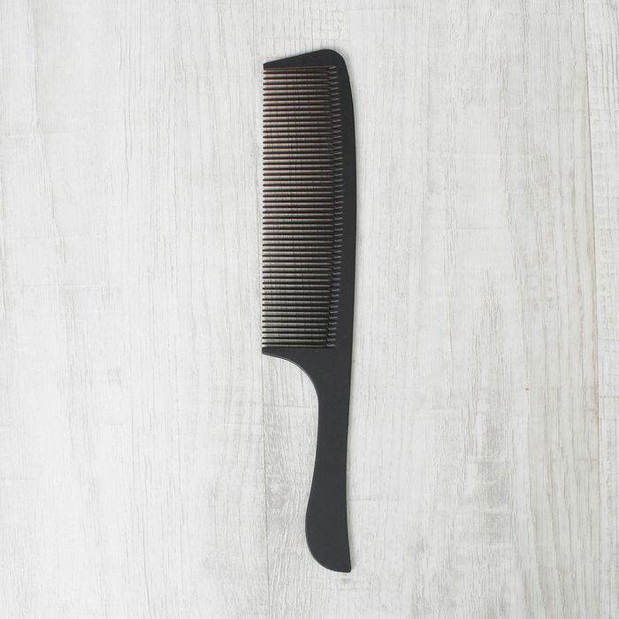 Расчёска антистатическая с ручкой, цвет чёрный