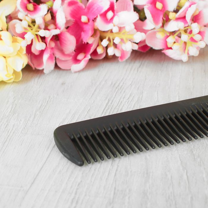 Расчёска антистатическая с ручкой, цвет чёрный