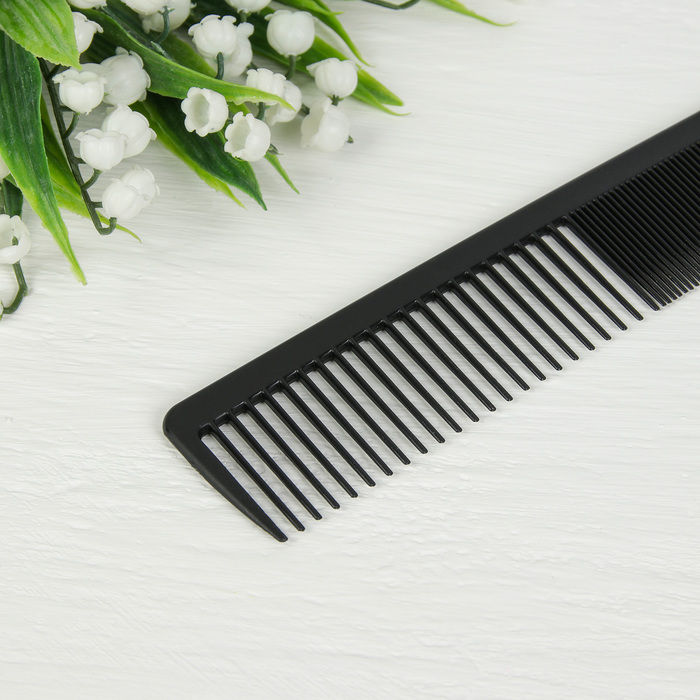 Расчёска антистатическая комбинированная, цвет чёрный