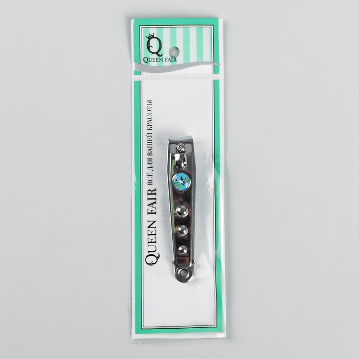 Кусачки-книпсер педикюрные, с пилкой, 7,6(±0,5)см, цвет МИКС