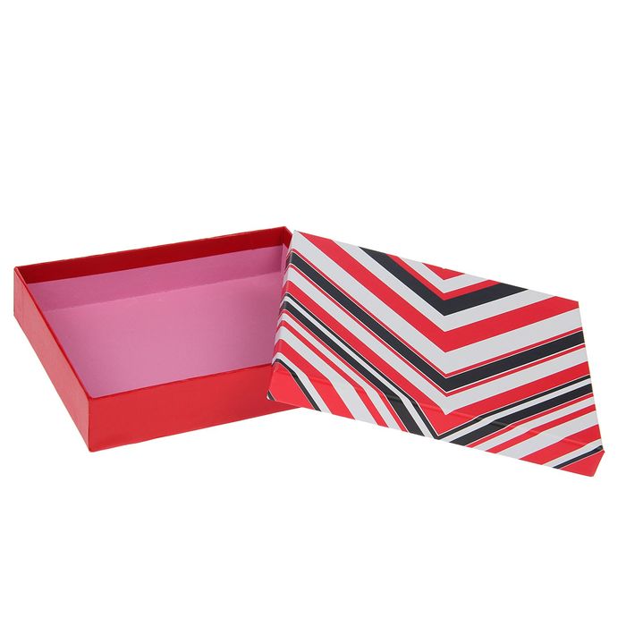 Набор коробок 6в1 "Зигзаги", красный, 40 х 25 х 8 - 12 х 10 х 4 см