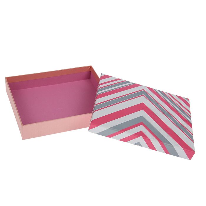 Набор коробок 6в1 "Зигзаги", розовый, 40 х 25 х 8 - 12 х 10 х 4 см