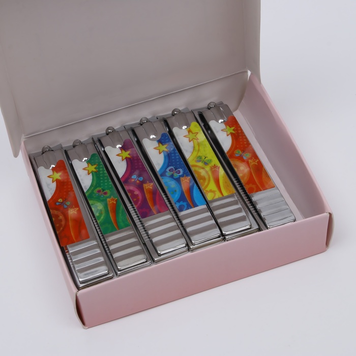 Кусачки-книпсер педикюрные, с пилкой, 8(±0,5)см, цвет МИКС