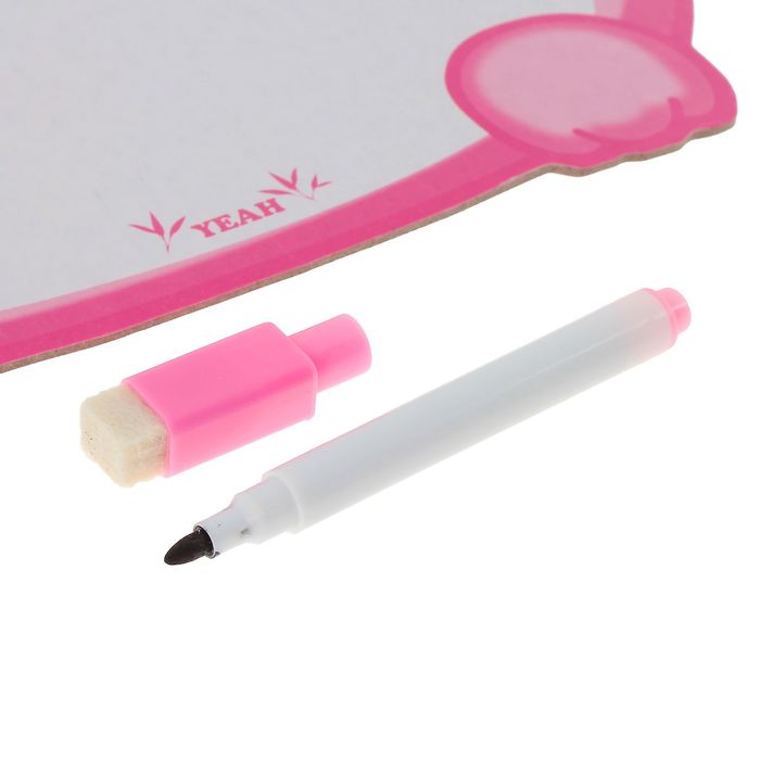 Доска для рисования "Свинка" + черный маркер со стиралкой