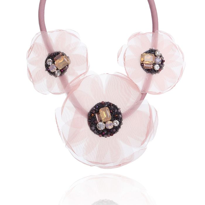 Колье "Цветочная роскошь", цвет розовый