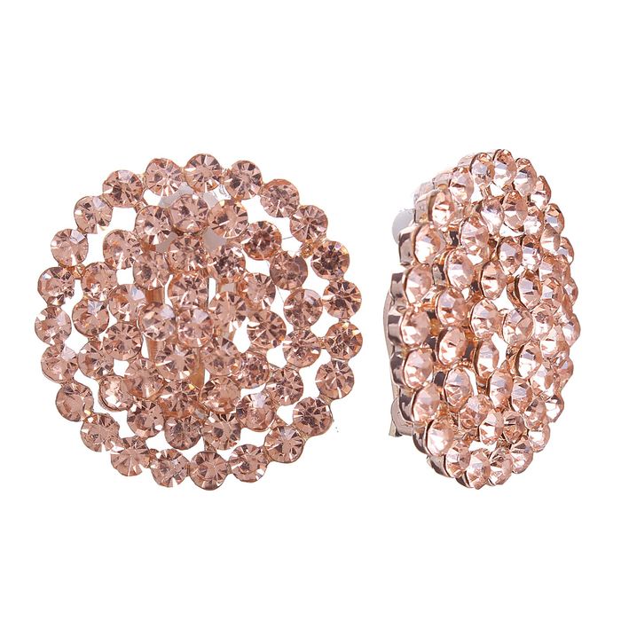 Клипсы "Круг", цвет золотой