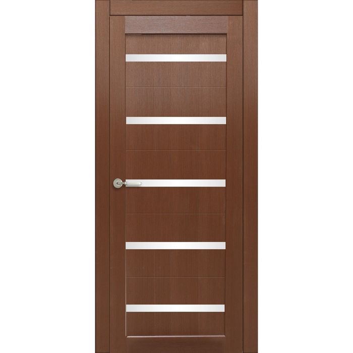 Дверное полотно остекленное Аврора Каштан 2000х700