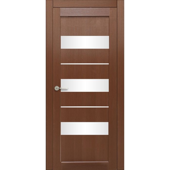Дверное полотно остекленное Мальта Каштан 2000х800