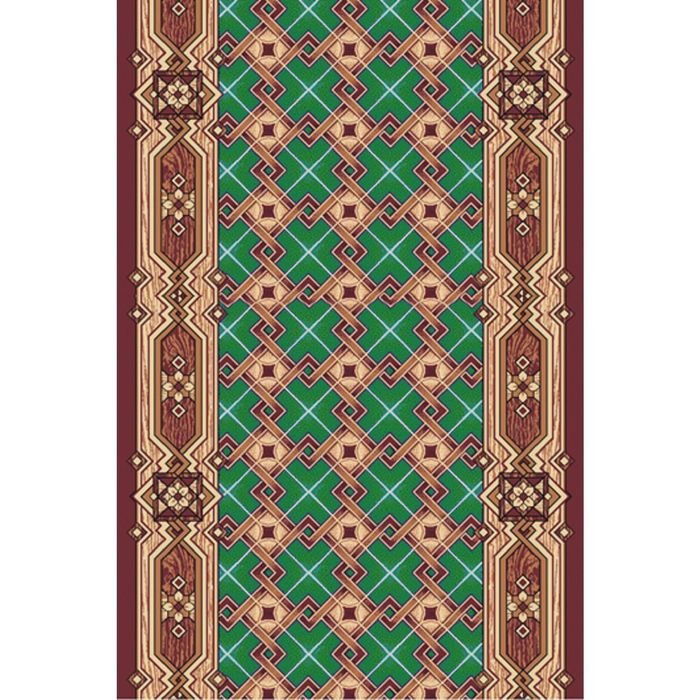 Палас Паркет размер 200х350 цвет зеленый 600 195 г/м2