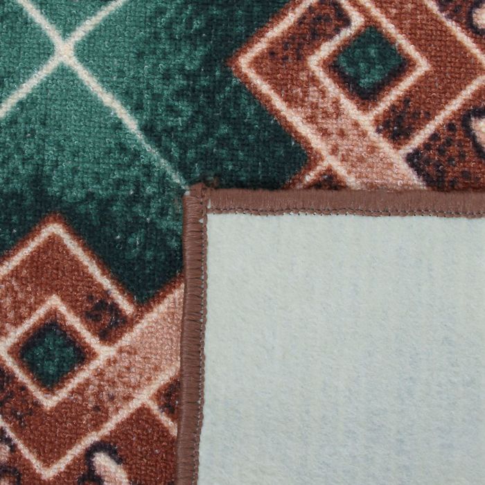 Палас Паркет размер 200х350 цвет зеленый 600 195 г/м2