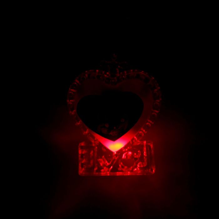 Световой брелок "Ты+Я", сердечко, МИКС