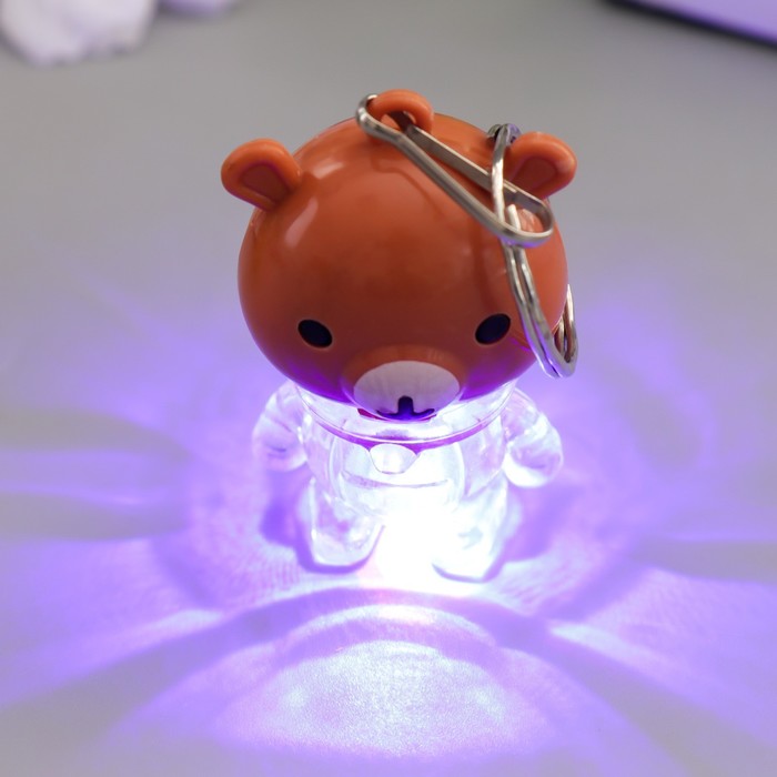Световой брелок "Медвежонок", мигает, МИКС