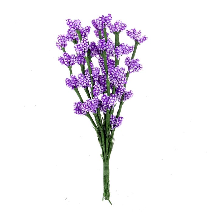 Декор для творчества "Мимоза", набор-букет 10 цветков, МИКС