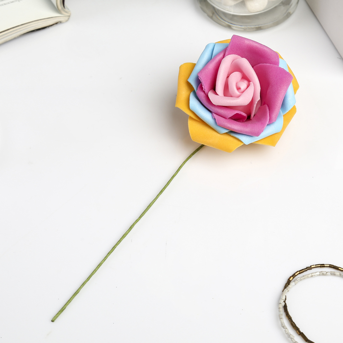 Декор для творчества "Роза многоцветная", МИКС