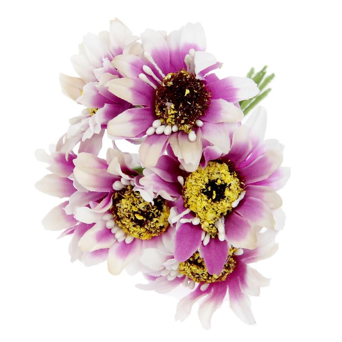 Декор для творчества "Гайлардия", набор-букет 6 цветков, МИКС