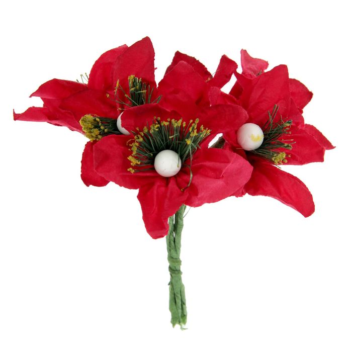 Декор для творчества "Бугенвиллия", набор-букет 6 цветков, МИКС