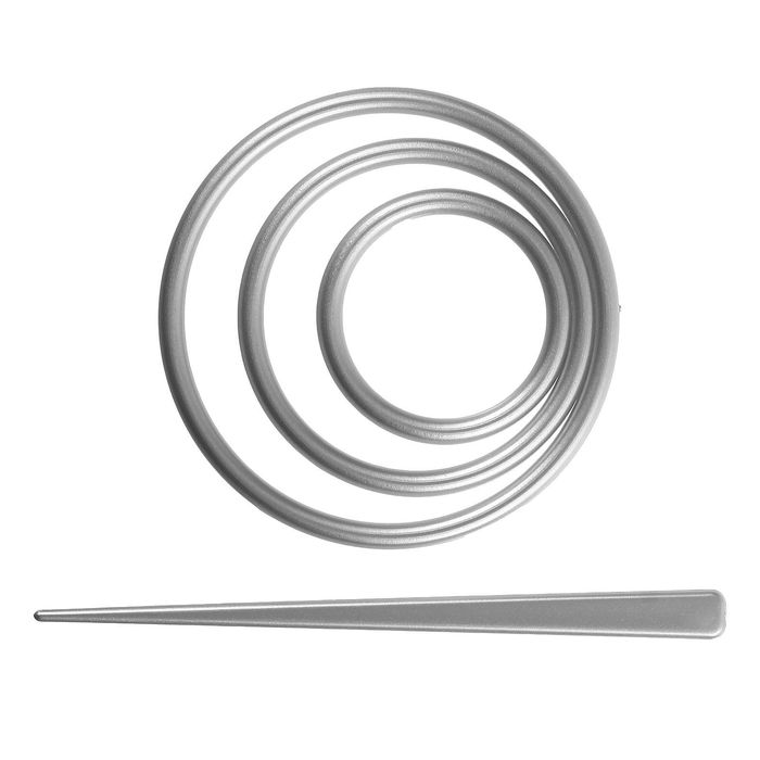 Заколка декоративная для штор, цвет матовое серебро