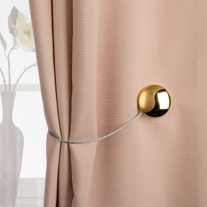 Подхват для штор на тросике "Инь и Ян", цвет золотистый