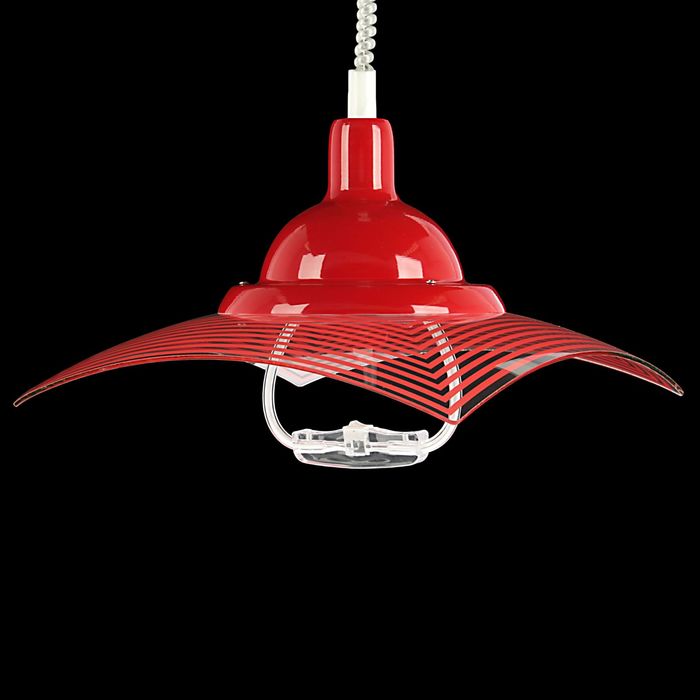 Светильник потолочный "Квадраты" красный Е27 40х40 см