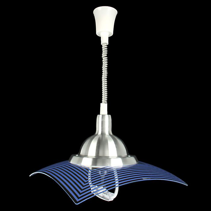 Светильник потолочный "Марли" синий Е27 40х40 см