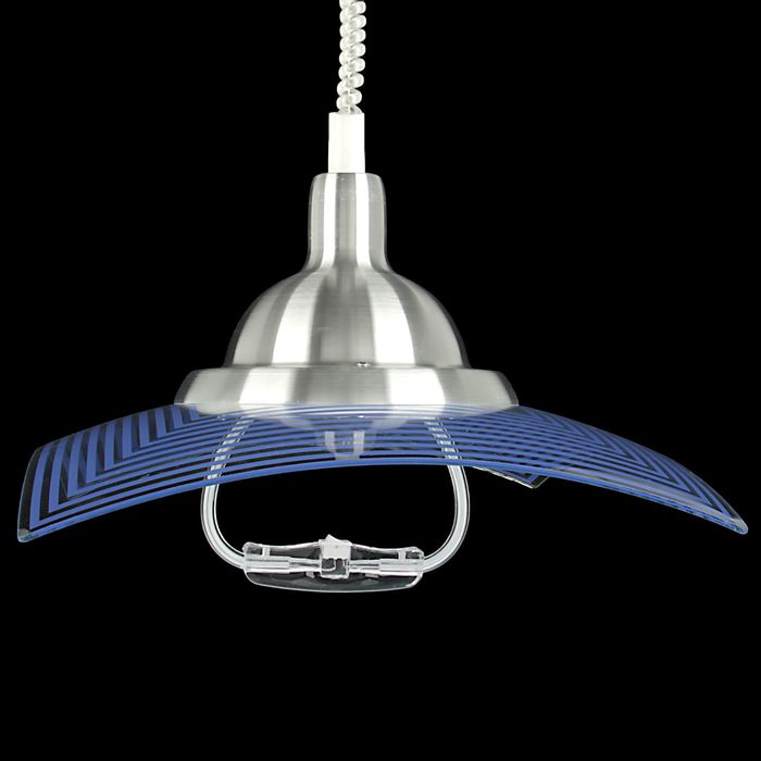 Светильник потолочный "Марли" синий Е27 40х40 см