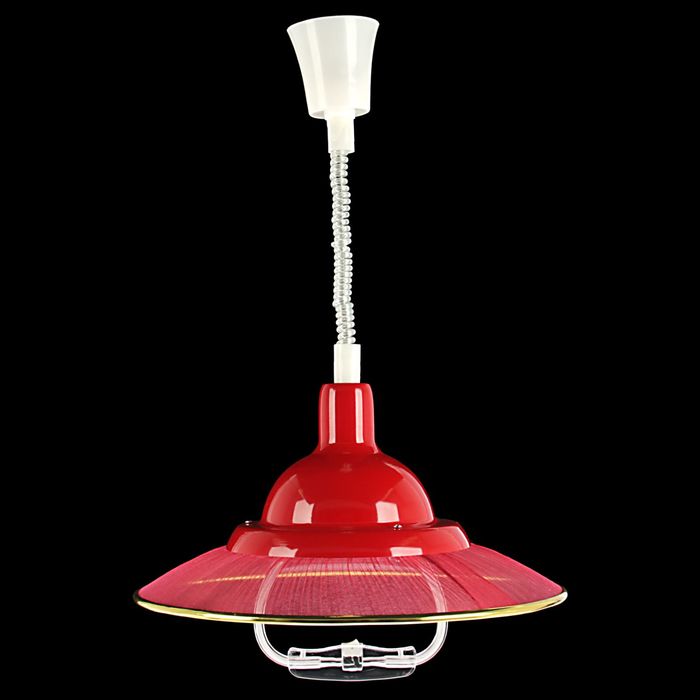 Светильник потолочный "Катрин" Е27 красный 40х40 см